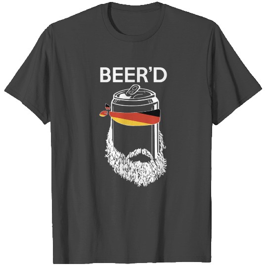 German Beer Beard Flag Movember Hipster Oktoberfes T Shirts
