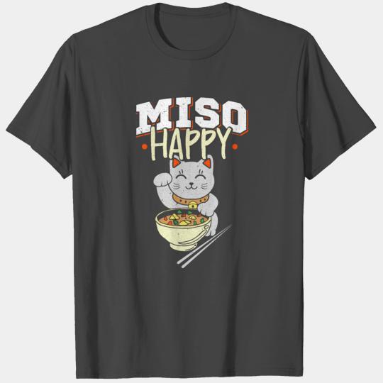 Miso Soup Happy Japanese Food Cat Lover Pun Sushi T Shirts