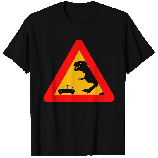 warning tyrannosaurus rex trex dinosaurier T Shirts