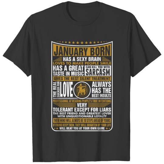 January Sagittarius Born T-shirt