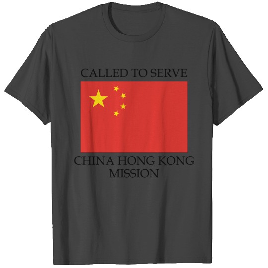 China Hong Kong LDS Mission China Flag T Shirts