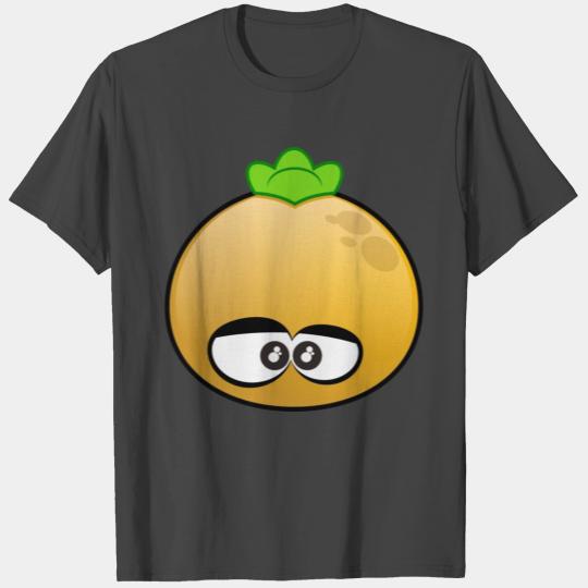 Sad Orange Fruit Image T Shirts