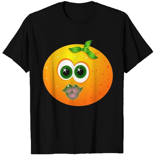 Orange Fruit Fun Face T Shirts