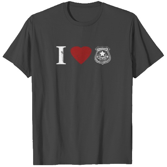 I Love A Police Officer T Shirts Police Wife Police Mom Gift