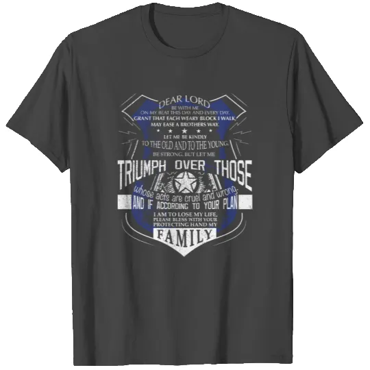 Police Officer Prayer Police Support Saint Michael Police T Shirts