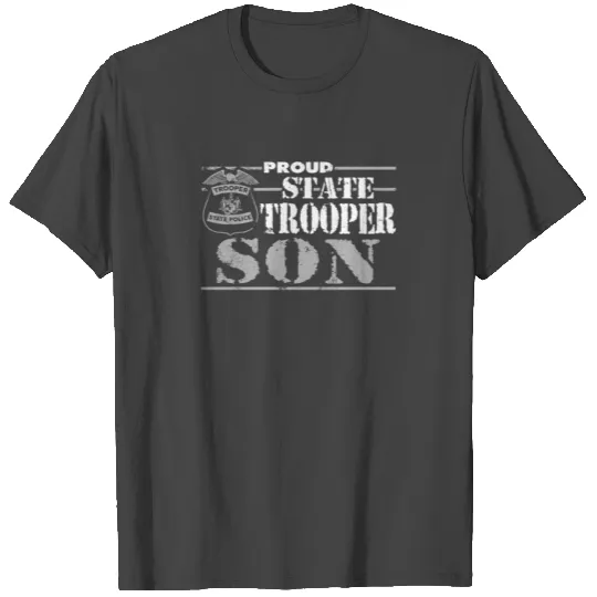 State Trooper Son Gifts For State Trooper Kids Designs T Shirts