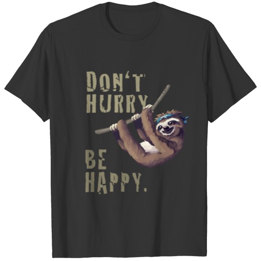 sloth animal low chill out nerd sleep lazy happy T Shirts