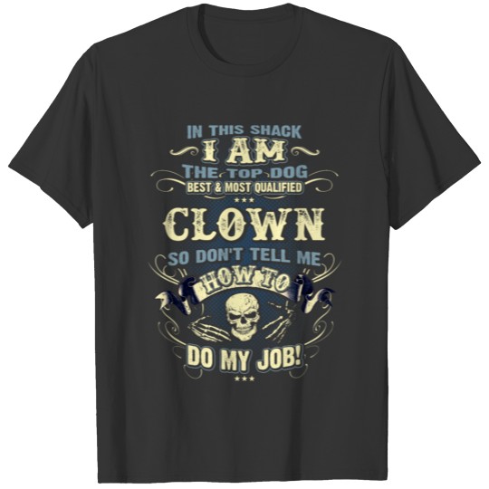 Clown Shirts for Men, Job Shirt with Skull T-shirt