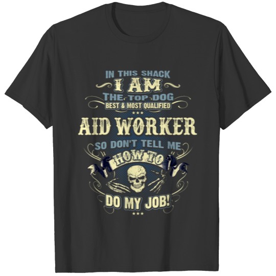 Aid Worker Shirts for Men, Job Shirt with Skull T-shirt