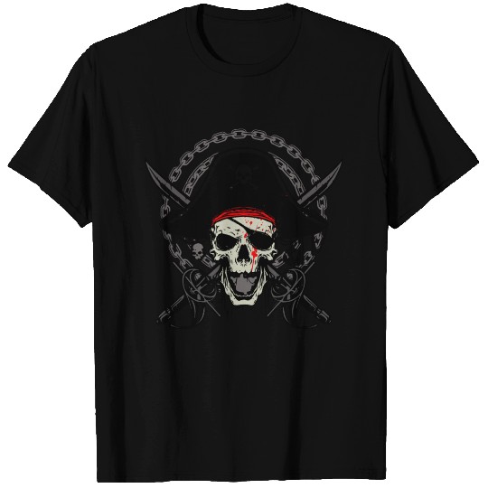 Ahoy Buccaneers Avast Ye motif of Pirate Skull T Shirts