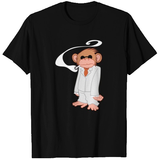 Smoking Monkey Chimp Gorilla Chimpanzee Ape Simian T Shirts