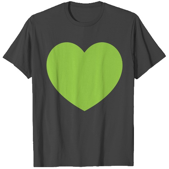 Light Green Heart T Shirts