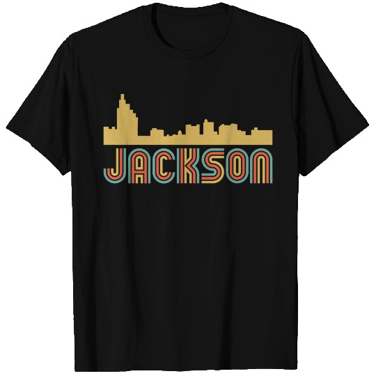 Vintage Style Jackson Mississippi Skyline T Shirts