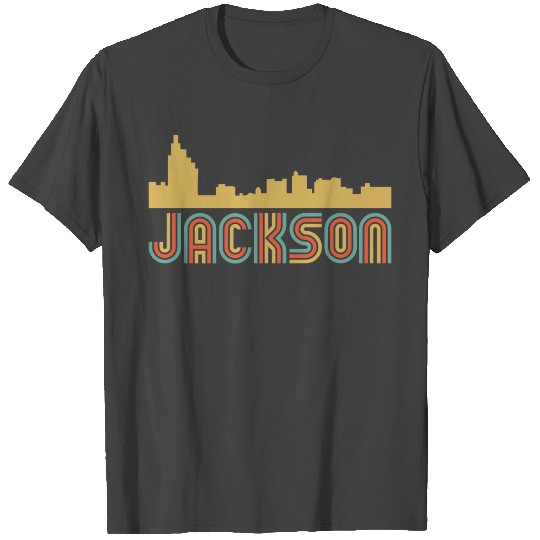 Vintage Style Jackson Mississippi Skyline T Shirts