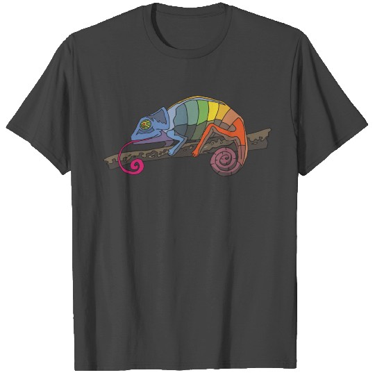 Rainbow Chameleon T Shirts