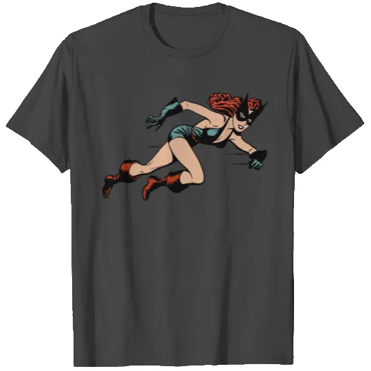 Cat Woman Running T Shirts