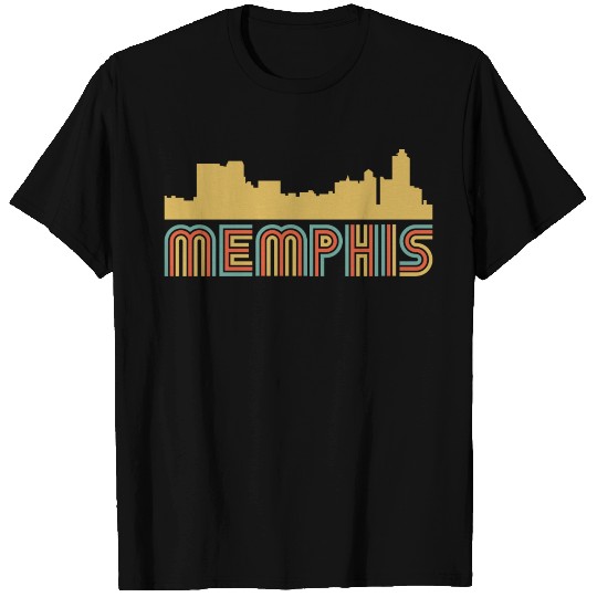Vintage Style Memphis Tennessee Skyline T Shirts