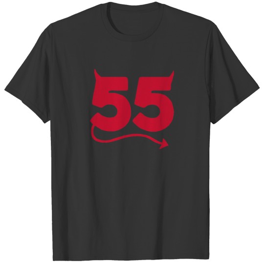 Fifty Fifth Birthday Funny Evil T-shirt