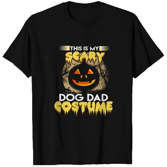 Scary Dog Dad Halloween Pumpkin Gift T Shirts