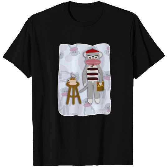 Beatnik Poet Sock Monkey Cartoon T Shirts