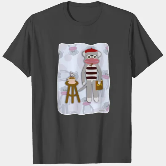 Beatnik Poet Sock Monkey Cartoon T Shirts
