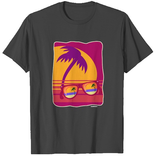 Neon Sunset 80s Shades T Shirts