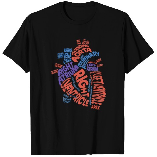 Anatomical Heart Cardiac Nurse T Shirts