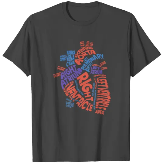 Anatomical Heart Cardiac Nurse T Shirts