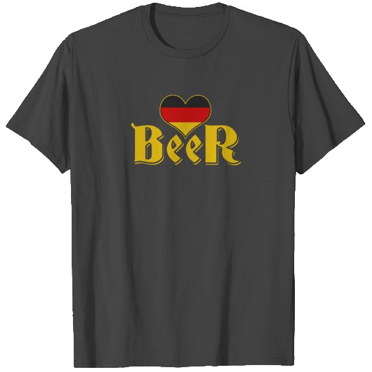 New Design I Love Beer Bavarian Design T Shirts