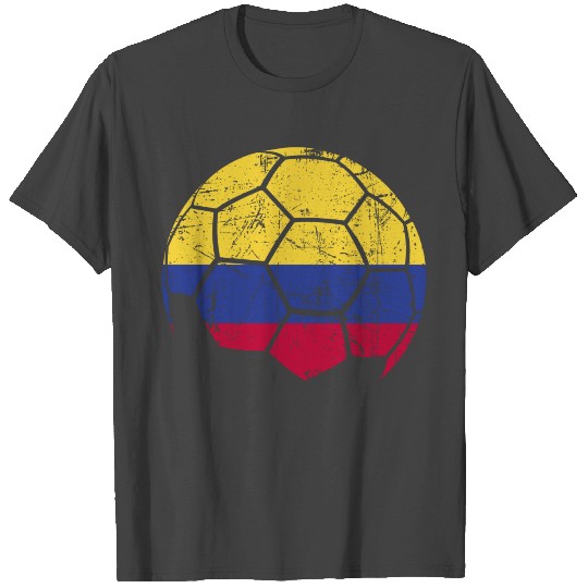 Colombia Soccer Football Ball T Shirts