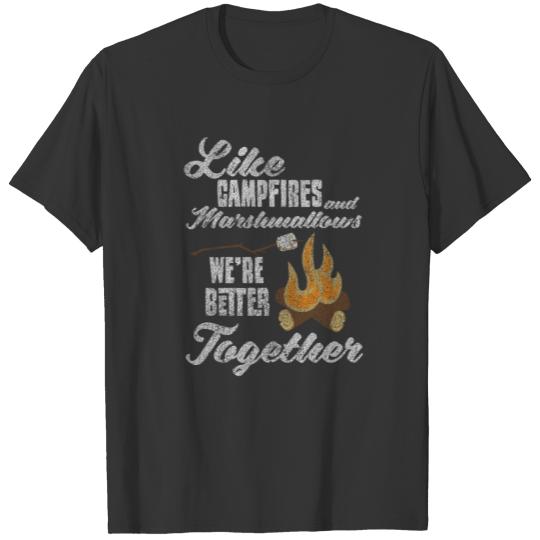 Campfires & Marshmallows Better Together Distresse T-shirt