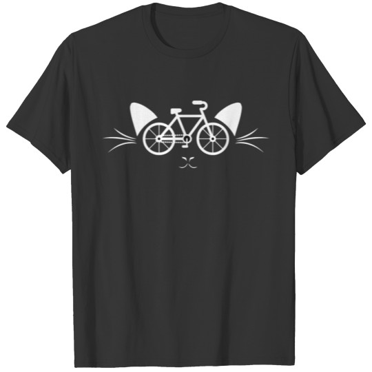 Cat Face Bicycle - Funny Cyclist Cycling T Shirts