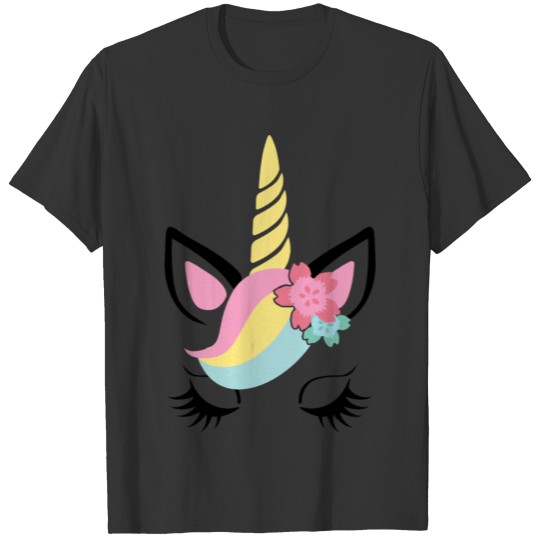 Unicorn face -child-baby-toddler-kid-gift-animal T-shirt