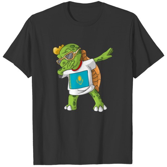 Kazakhstan Dabbing Turtle T-shirt