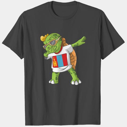 Mongolia Dabbing Turtle T Shirts