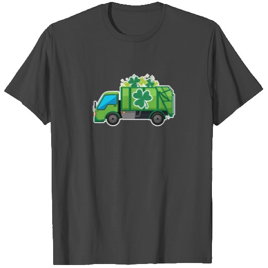 Clover Truck St Patricks Day Full Green Shamrock T Shirts
