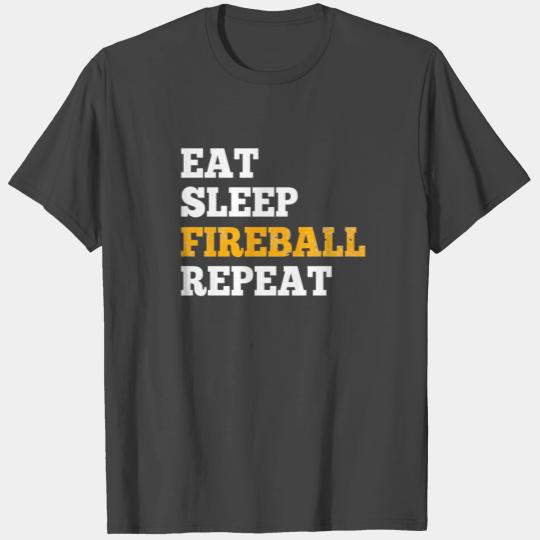 Eat Sleep Fireball Repeat - Design for RPG Gamers T Shirts