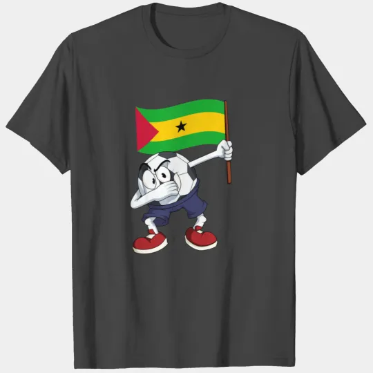 São Tomé and Príncipe Dabbing Soccer Ball T Shirts