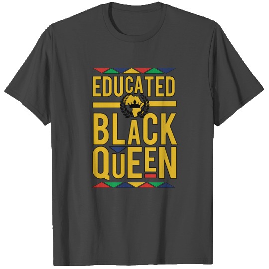 educated black queen crown T Shirts
