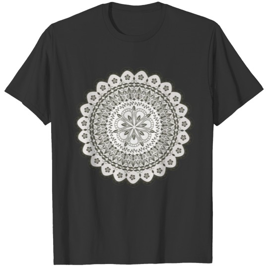 Black Mandala flower T-shirt