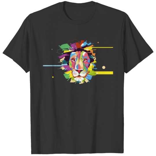 Head Lion abstract animal wildlife vector image T-shirt