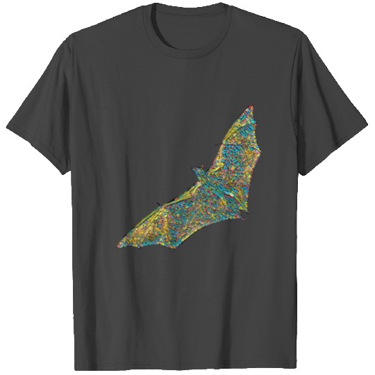 colorful bat mosaic comic T Shirts