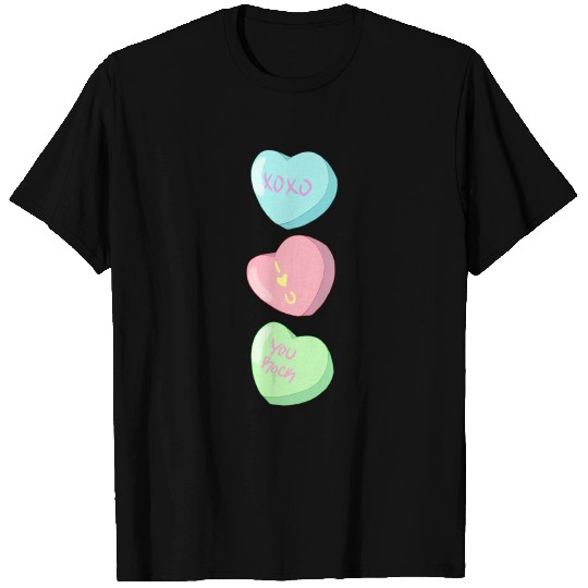 Stack 'em Candy Hearts T Shirts