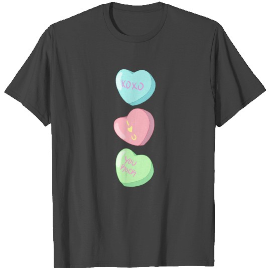 Stack 'em Candy Hearts T Shirts