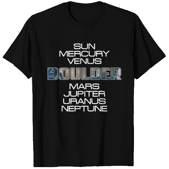 Solar System Planet Earth Boulder Gift T Shirts