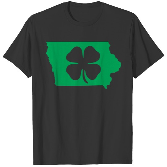Iowa Usa Saint Patricks Day Map T-shirt