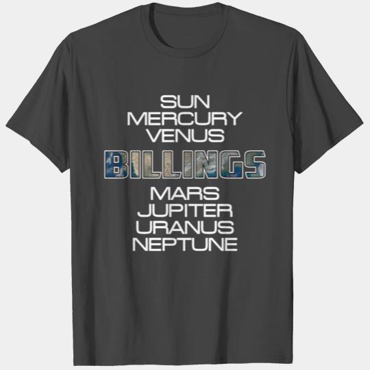 Solar System Planet Earth Billings Gift T Shirts