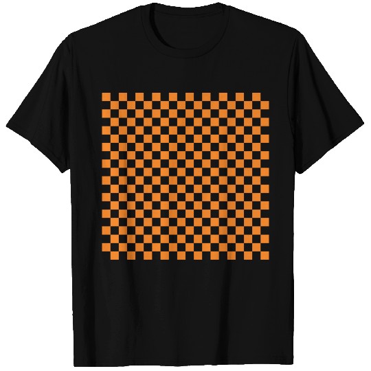 Orange Checkerboard T Shirts