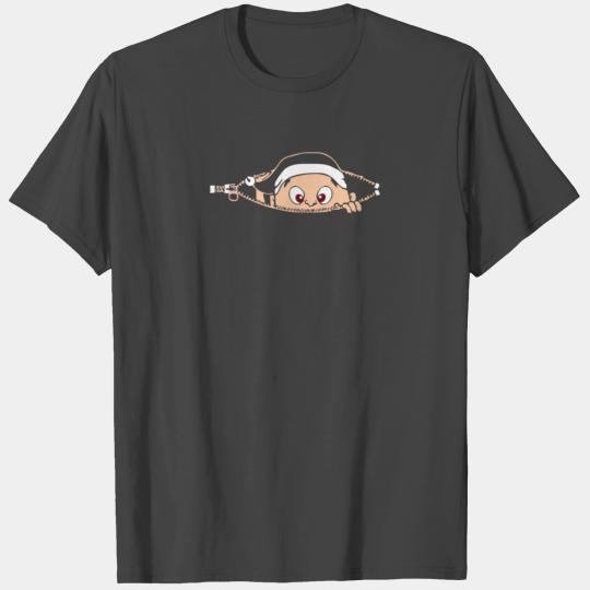 peeking elf funny T Shirts