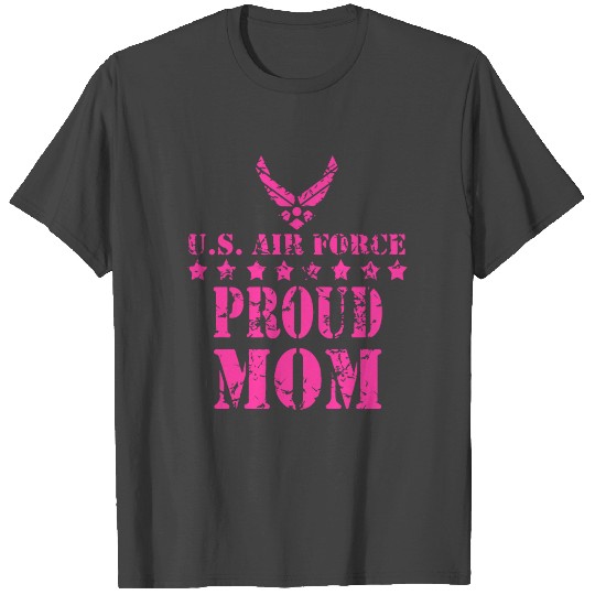Air Force Family Proud Mom U S Air Force Stars ve T Shirts